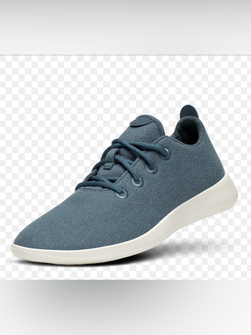 allbirds Mizzled Blue Wool Runner with White Sole